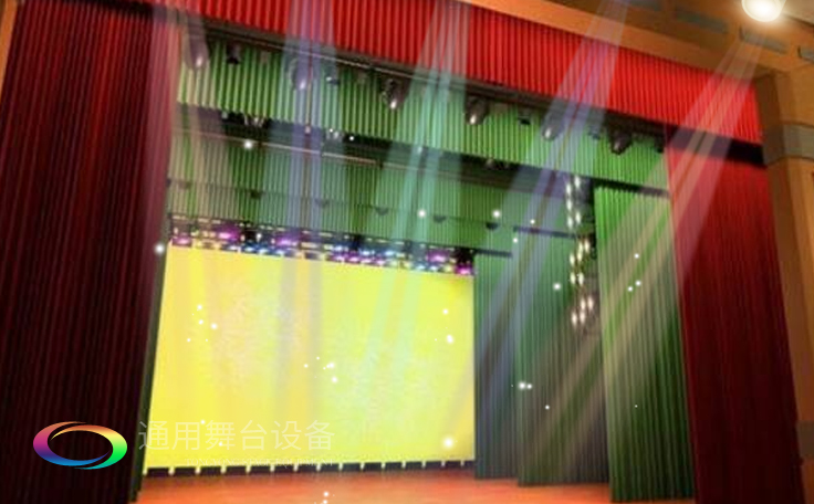 淮安市淮陰開明實驗學校報告廳 機械舞臺吊桿、剛性防火幕項目竣工