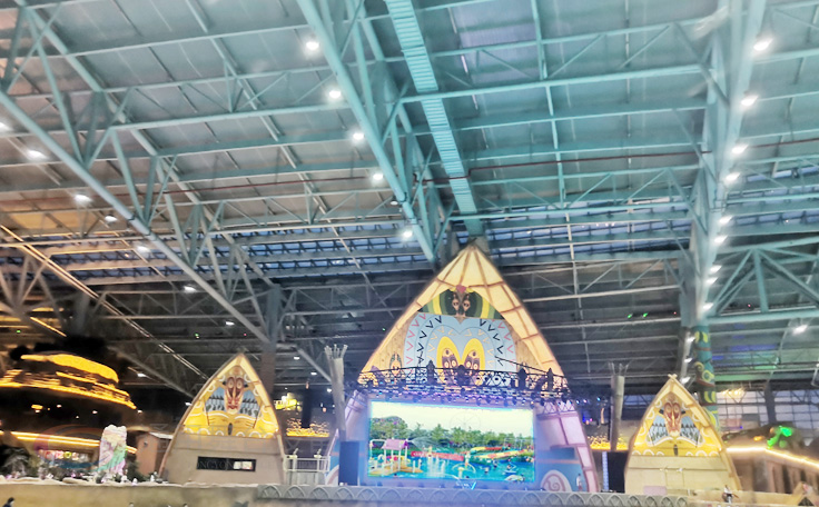 通用舞臺廣州某水世界項目，涉及舞臺燈光、音響及吊桿系統全面竣工，打造沉浸式演藝新標桿